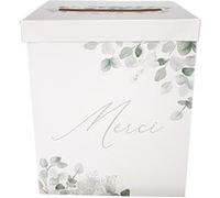 urne carton merci jardin botanic 21x25cm sauge - arty fetes factory 94874