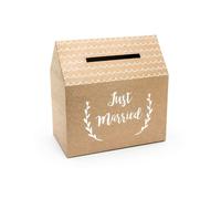 Urne de Mariage - NO NAME - Just Married - Kraft - Décoration de fête - Mixte