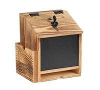 Urne de Vote - Boîte à Don en Bois avec Fente et Serrure - Organisateur De Commentaires Mural Pour Vote Demandes De Prière Épargne Tombola Suggestion