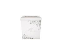 URNE MERCI JARDIN BOTANIQUE VERT SAUGE ET BLANC 21X25CM