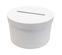 Urne - Ronde - Blanche - 24,5x24,5x15cm - Anniversaire - Mariage - Personnalisable