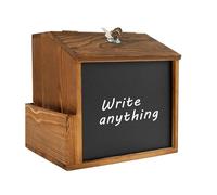 Urnes électorales - Boîte à propositions avec serrure et boîte aux lettres murale en bois avec serrure - Design tableau - Pour dons, argent, épargne, église, prière, poste