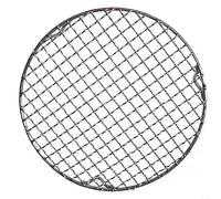 URPIZY Grille de barbecue ronde de 25 cm - Grille de cuisson en acier inoxydable - Grille de charbon de bois - Pièces de rechange pour barbecue extérieur