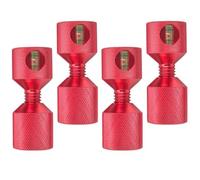 URPIZY Lot de 4 goupilles d'alignement de bride avec nivellement intégré, positionnement précis pour brides de e 1-18 pouces, anodisées, rouge