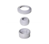 URPIZY SP1419D Insert de buse de piscine rotatif pour jet de piscine, sortie d'eau réglable à 360°, gris/noir, 3 pièces (gris)