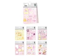 URSUS 10154126 - Set d'autocollants 3D Baby Girl, Set de 7 Feuilles d'autocollants de Couleurs différentes, Autocollants, faciles à décoller, adaptés à la création de Cartes