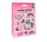 Ursus 43500001 Lot de 2 planches d'autocollants en diamant avec motif licorne, picker, cire et bol avec instructions (français non garanti), Coloré