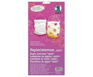 Ursus Blanco 18450000 Lot de 6 Mini lanternes en Papier Blanc Hauteur env. 10 cm Diamètre env. 8 cm Ignifugeables avec photophore Inclus Idéal pour la Prochaine Lanterne