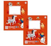Ursus Formati Cloud Book W.6 Quart 20 feuilles Cloud Fields + 10 mm Papier ligné 100% recyclé Lot de 2 pour collections de vocabulaire