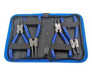 US PRO Professional Lot de 4 pinces à circlips dans boîtier en toile 15 cm