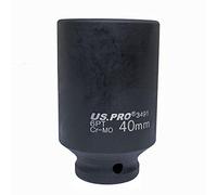 US PRO Tools 3491 Douille d'écrou de moyeu profond à 6 points 40 mm