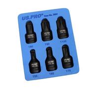US PRO Tools Lot de 6 douilles Torx 1,27 cm T55 T60 T70 T80 T90 T100 3864