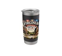 USA 250e anniversaire Virginia Pride Gobelet isotherme en acier inoxydable double paroi