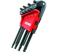 USAG 280 LTSTX/S8 Jeu de 8 clés à tête sphérique Torx mâles longues