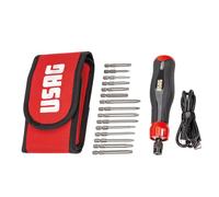 Visseuse électrique USAG 324 XP/B16, coffret avec embouts de vissage cruciformes