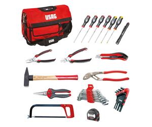 USAG U00070010 Sacoche à outils professionnelle avec assortiment de 32 pièces