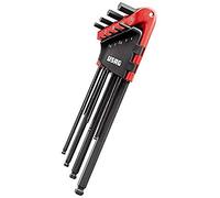 USAG U02800184 - 280 XLTS/S9 - Jeu de neuf clés mâles six pans coudées, modèle long, à tête sphérique