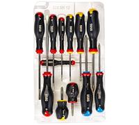USAG U03240651 - 324 SH12 - Jeu de douze tournevis pour vis à fente, à empreinte PHILLIPS® et POZIDRIV® -SUPADRIV®