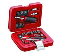 USAG U06010001 601 1/4 J34 Coffret avec douilles hexagonales et insert pour vissage, 34 pièces