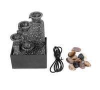 USB Desk Fountain for Office Tree Water Fountain with LED Lights and Stones Indoor Table Decor Fontaine Interieur Fontaine de Table Fuentes de Encimera