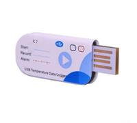 USB Enregistreur de données de température jetable pour le transport de chaîne de refroidissement, thermo-hygromètre numérique -30 à 70 °C IP65 étanche avec 60 jours d'autonomie et export PDF