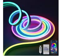 USB Flexible Neon Ruban LED 3M,RGBIC Étanche Bande LED | avec APP/Télécommande,Synchronisation Musicale,5V Néon Bandeau Lumineuse