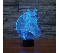 USB Nouveauté Cadeaux 7 Couleurs Changeantes Animal Cheval Led Night Lights 3D LED Bureau Lampe De Table comme Décoration de La