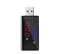 USB Power Tester, Voltmètre Ampèremètre 2 en 1, Écran Couleur Compact - Surveillance Précise Tension Courant, Portable Durable Pour Smartphones Tablettes