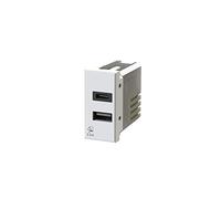 USB3.0 Bloc d'alimentation USB 3 A 2 sorties sur module unique avec connecteur type A et type C compatible Bticino Axolute Blanc