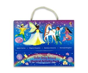 Usborne: Sticker Dolly Dressing Magical Activity Pack 4 Books Collection Box Set By Fiona Watt (Sticker Dolly Dressing Magical Kingdom, Ballet Fairies, Rainbow Unicorns & Mermaid Kingdom)