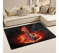 Use7 Tapis antidérapant en forme de guitare électrique pour salon, chambre à coucher, 50 x 80 cm