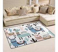 Use7 Tapis antidérapant pour salon, chambre à coucher Motif lama 50 x 80 cm