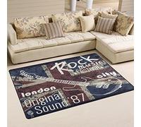 Use7 Tapis de sol antidérapant avec motif drapeau britannique vintage pour salon, chambre à coucher, 100 x 150 cm