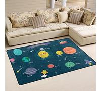 Use7 Tapis de sol antidérapant avec système solaire et galaxie - Pour salon, chambre à coucher - 100 x 150 cm