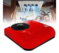 USEBEM 12V/24V DC Climatiseur De Toit Silencieux Pour Camping-Cars, Bus, Excavatrices, Véhicules Agricoles - Rouge-12V