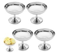 usefulbeauty 4 Pièces Coupe À Glace Inox - Bols À Crème Glacée - Tasses À Crème Glacées En Acier Inoxydable Servant Des Bolss À Dessert | Pour Crème Glacée, Dessert, Fruits, Apéritif, Pudding