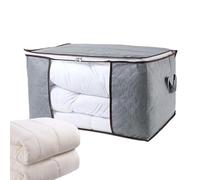 usefulbeauty Sac De Rangement Pour Couette - Boite Rangement Vetement Pliable - Grand Sac De Rangement Sous Lit Housse De Rangement Pour Couette Vêtements Édredons Couvertures Oreillers Jouets, Gris