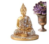 usefulbeauty Statue Bouddha - Petits Ornaments Artisanaux Brûle-Encens en Résine - Décoration Spirituelle pour Méditation Yoga Salon Bureau Séjour Appartement