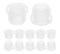 USHOBE 100 Capsules de Bouteille en Plastique Pe Blanc Étanches Anneau de Traction Léger, Bouchons de Rechange Réutilisables pour Bouteilles de Vin et Bocaux