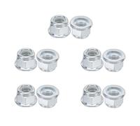 USHOBE 10pièces Écrou de Lame de Tondeuse à Filetage Gauche Accessoire de Remplacement Compatible avec Broche Résistante aux Chocs pour Tondeuse et Coupe-bordure Argent