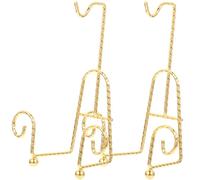 USHOBE 2 Pièces Porte-assiettes de Table en Fer Doré | Présentoir à Vaisselle Simple et Moderne, pour Vitrine ou Centre Commercial, Style Élégant