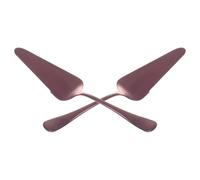 USHOBE 2 Pièces Spatule à Pâtisserie Triangulaire en Acier Inoxydable | Coupe Nette et Service Facile, Usage la Cuisine et Cuisson, Coloris Pourpre, Entretien Simple