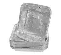 USHOBE 30 Pièces Moules à Gâteaux Jetables Carrés 8x8 en Aluminium | Tartes et Tartelettes aux Fruits, Usage la Cuisine et Professionnel, Argenté, Lot
