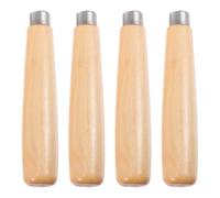 USHOBE 4 Pièces Poignée en Bois pour Lime, Manche D’outil Robuste | Bois , Prise Confortable et Pose Simple, Usage Atelier Bois et Métal, pour Artisans et Amateurs