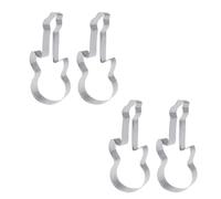 USHOBE 4pièces Guitare Acier Inoxydable Moule à Biscuits pour Pâtisserie Maison Découpoir Ustensile de Cuisine Robuste