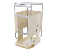 USHOBE Bloc à Couteaux et Gain de Place en Acier Inoxydable Rotatif à 30° avec Fentes, Porte-couteaux de Comptoir Sécurisé Cuisine à Domicile