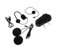 USHOBE Casque-Micro sans Fil Professionnel pour Casque Moto de Course | Liaison sans Fil Stable, Micro Antibruit, Autonomie Prolongée, ABS Noir, Usage Dirt Bike