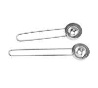 USHOBE Cuillères Doseuses pour Mesurer Liquides 2 Pièces en Acier Inoxydable Long Manche et Design Suspendu Cuisine et Pâtisserie