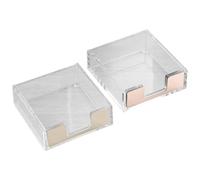 USHOBE Distributeur de Notes Adhésives 2pcs en Acrylique Transparent et Fer, Porte-Trombones pour Bureau, Design Moderne et Fonctionnel pour Fournitures de Bureau à Domicile