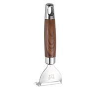 USHOBE Éplucheur Multifonction en Acier Inoxydable avec Manche Ergonomique Argenté pour Fruits et Concombres, Outil Pratique pour Préparation Cuisine avec Rangement Facile